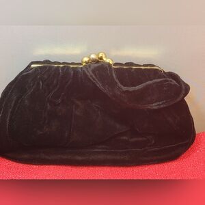 Black Velvet Clutch/Wristlet
